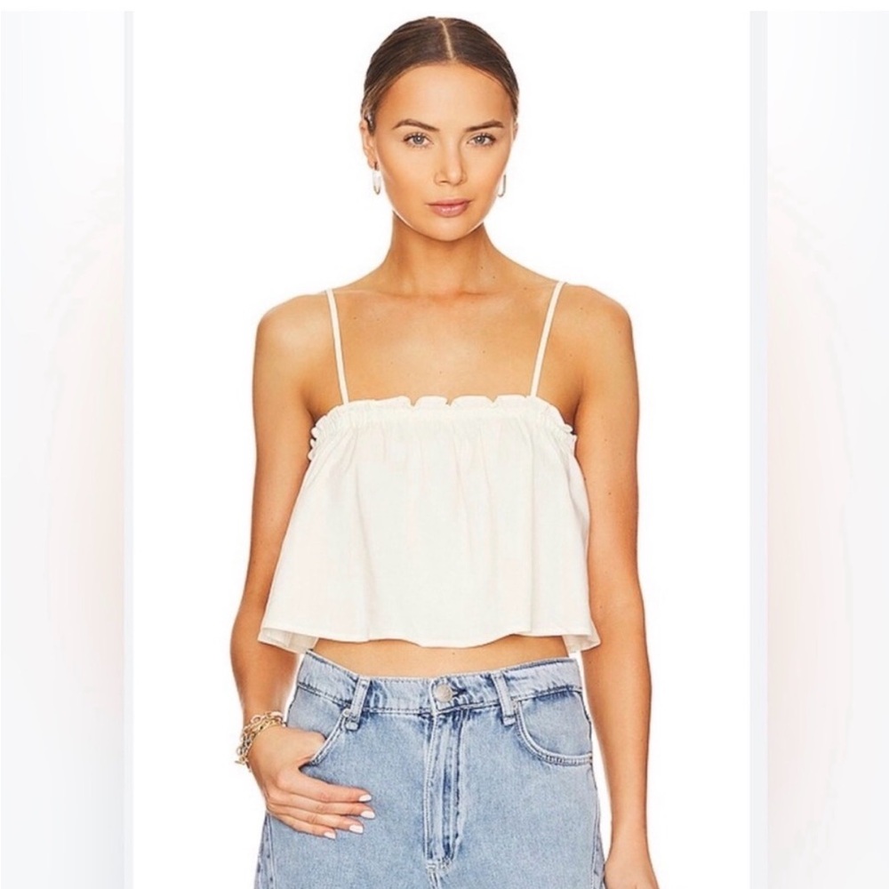 WeWoreWhat Ruffle Cami Top - XS Ivory